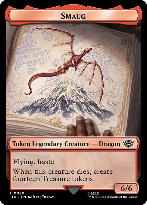 MTG Smaug Token LTR 020 Token Surge Foil