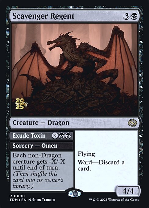 MTG Scavenger Regent // Exude Toxin PTDM 090s Prerelease Foil