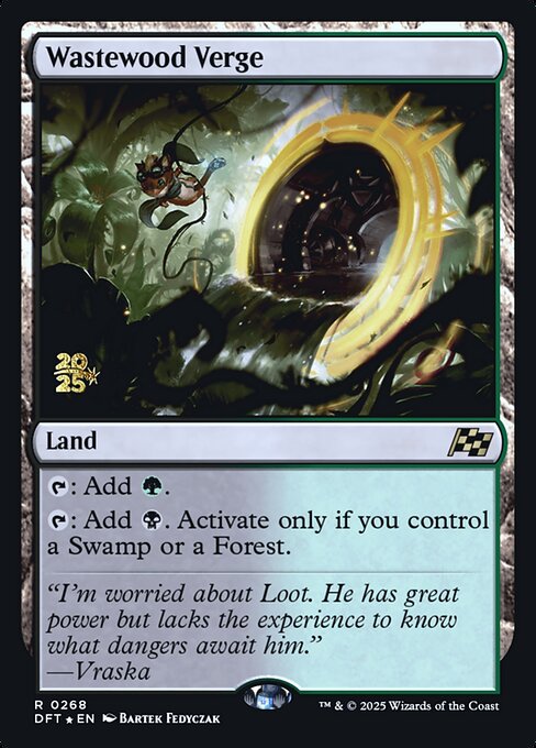 MTG Wastewood Verge PDFT 268s Prerelease Foil