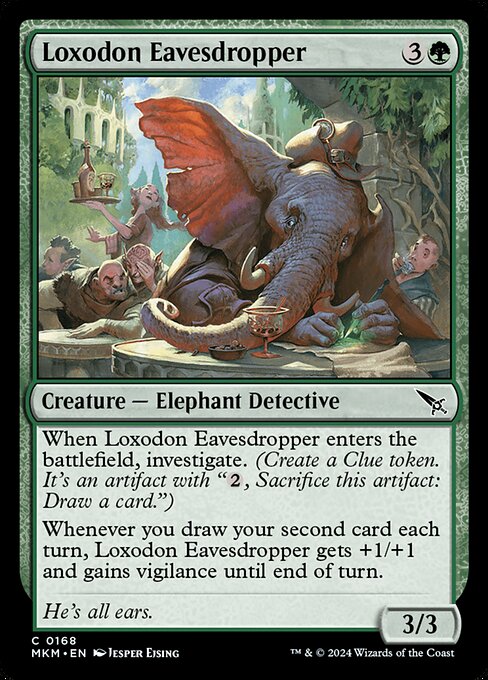 MTG Loxodon Eavesdropper MKM 168 Regular Foil