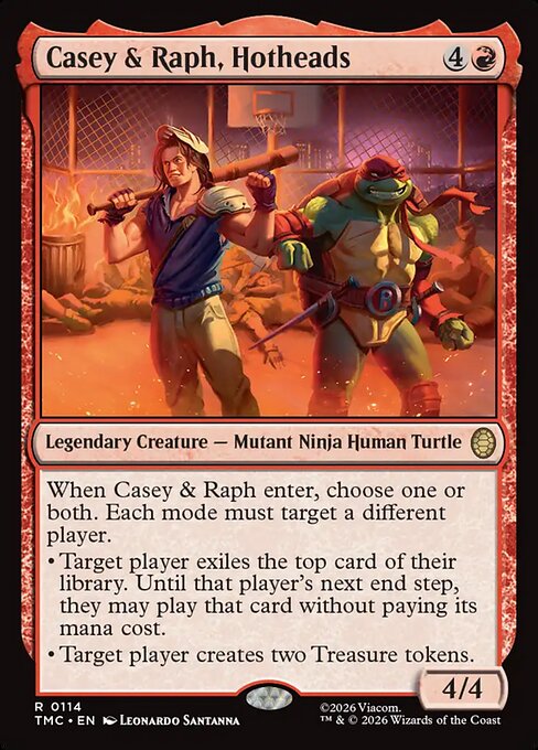 MTG Casey & Raph, Hotheads TMC 114 Turtle Team-Up Nonfoil