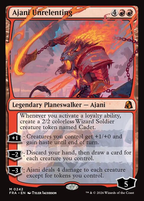 MTG Ajani Unrelenting FRA 242 Standard Nonfoil front
