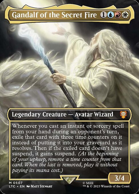 MTG Gandalf of the Secret Fire LTC 507 Showcase Ring Foil