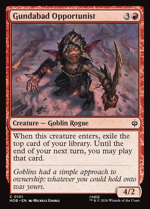 MTG Gundabad Opportunist HOB 101 Regular Foil