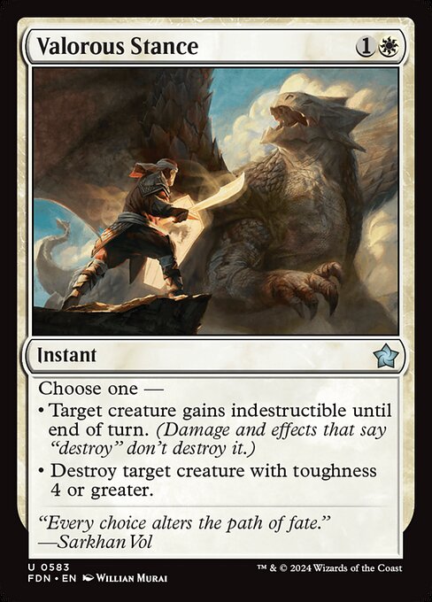 MTG Valorous Stance FDN 583 Starter Collection Nonfoil