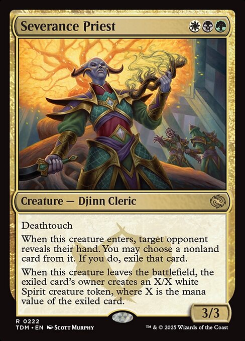 MTG Severance Priest TDM 222 Regular Nonfoil