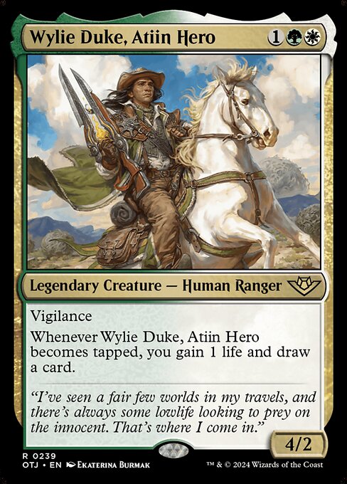 MTG Wylie Duke, Atiin Hero OTJ 239 Regular Nonfoil