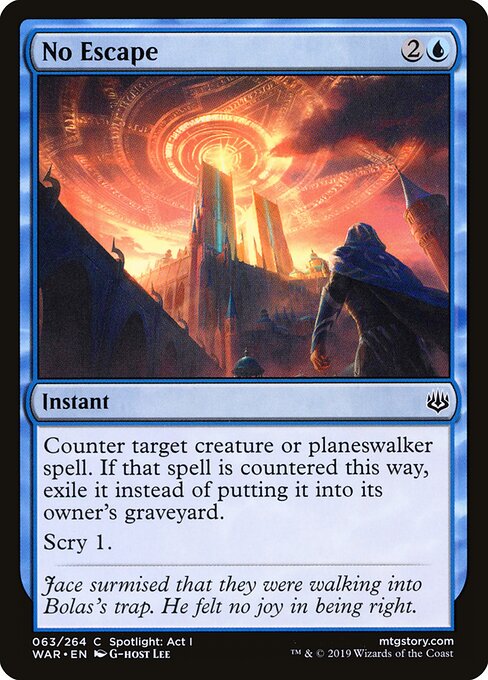 MTG No Escape WAR 063 Standard Nonfoil front