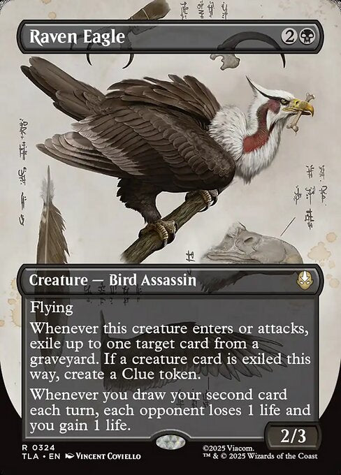 MTG Raven Eagle TLA 324 Borderless Field Notes Nonfoil