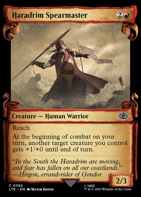 MTG Haradrim Spearmaster LTR 586 Showcase Scrolls of Middle-earth Nonfoil