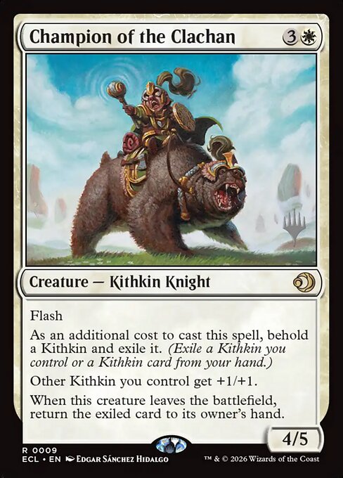 MTG Champion of the Clachan PECL 009p Promo Pack Foil