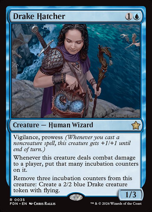 MTG Drake Hatcher FDN 035 Regular Foil