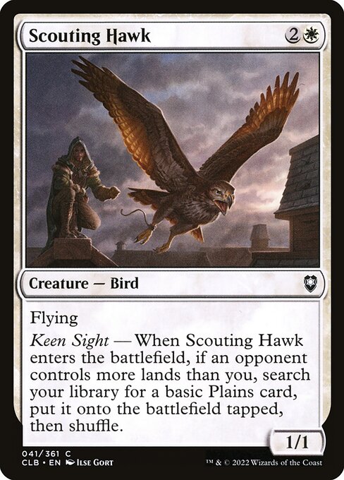MTG Scouting Hawk CLB 041 Regular Foil