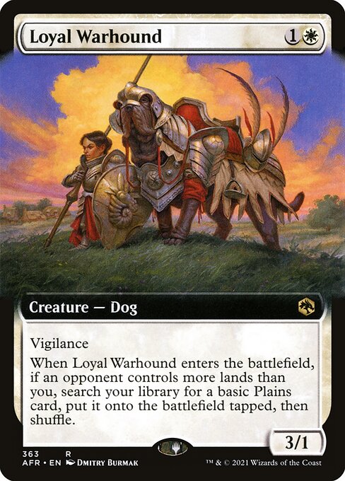 MTG Loyal Warhound AFR 363 Extended Art Foil