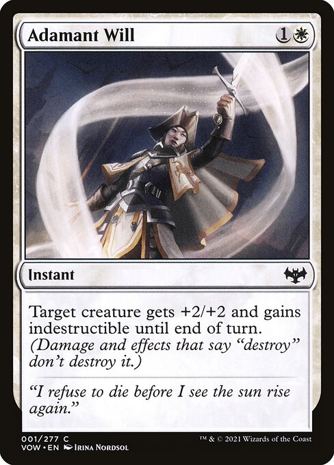 MTG Adamant Will VOW 001 Standard Foil front