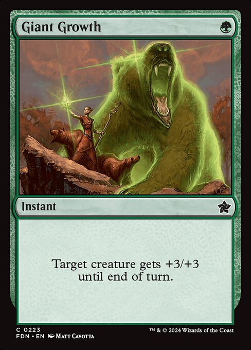 MTG Giant Growth FDN 223 Regular Nonfoil