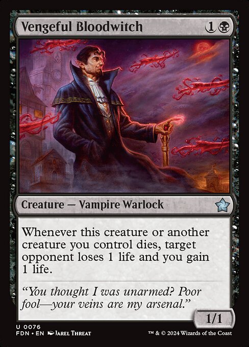 MTG Vengeful Bloodwitch FDN 076 Regular Nonfoil