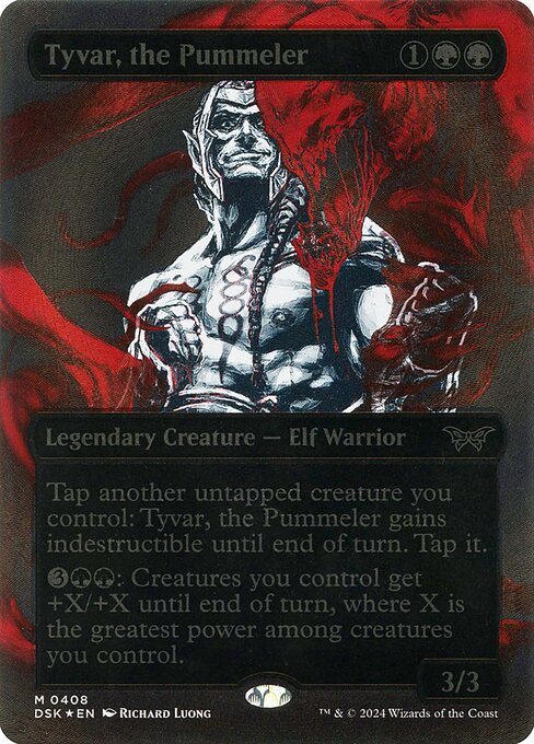 MTG Tyvar, the Pummeler DSK 408 Double Exposure Textured Foil