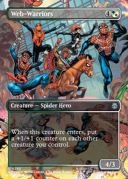 MTG Web-Warriors SPM 203 Borderless Scene Foil