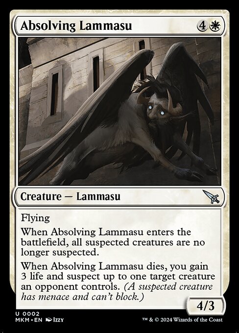 MTG Absolving Lammasu MKM 002 Regular Nonfoil