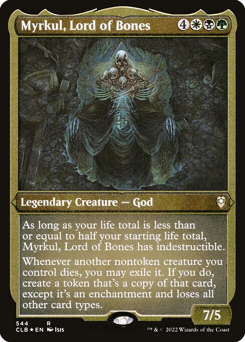 MTG Myrkul, Lord of Bones CLB 544 Foil Etched Frame Etched