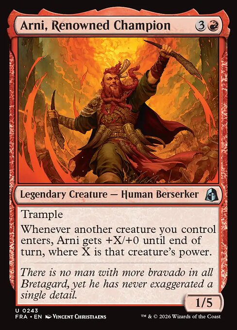 MTG Arni, Renowned Champion FRA 243 Standard Nonfoil front