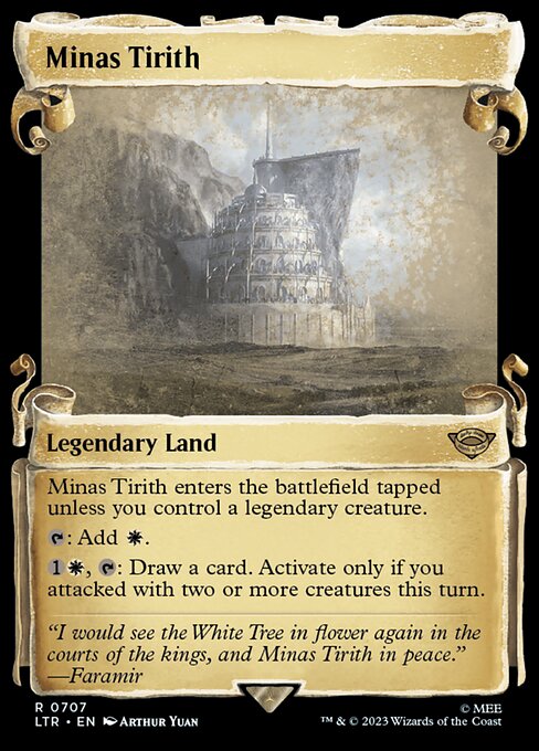MTG Minas Tirith LTR 707 Showcase Scrolls of Middle-earth Silver Foil