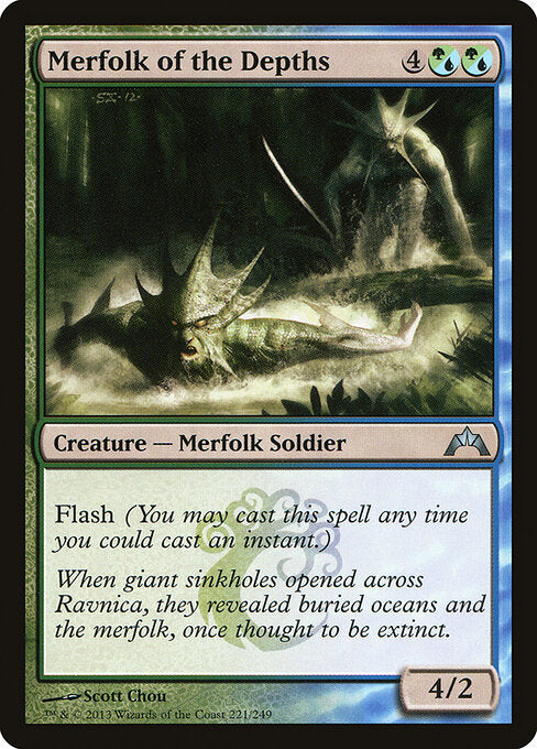 MTG Merfolk of the Depths GTC 221 Regular Foil