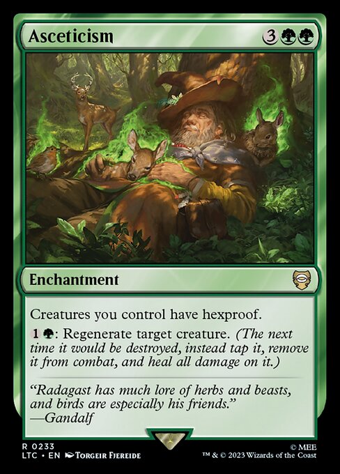 MTG Asceticism LTC 233 Alternate Art Nonfoil