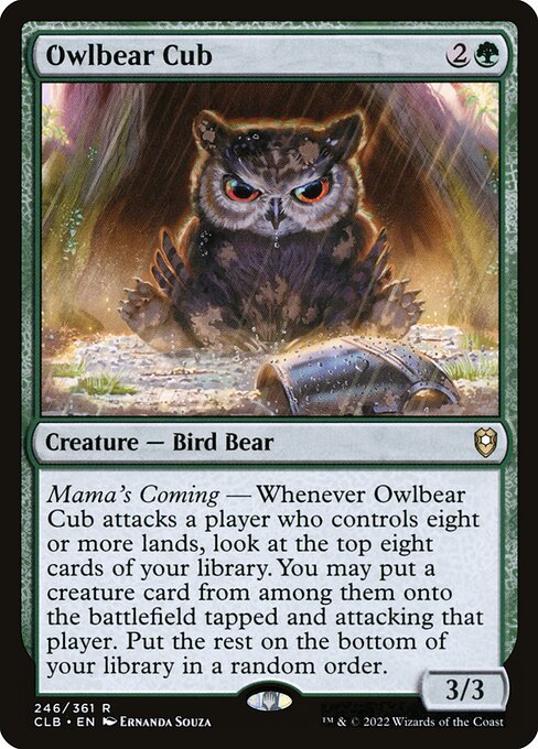 MTG Owlbear Cub CLB 246 Regular Foil