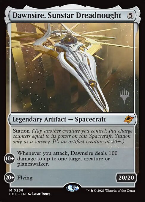 MTG Dawnsire, Sunstar Dreadnought PEOE 238p Promo Pack Foil