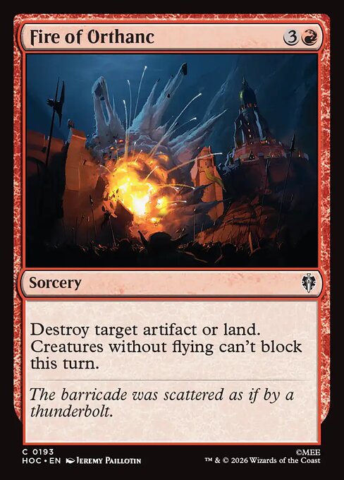 MTG Fire of Orthanc HOC 193 Regular Nonfoil