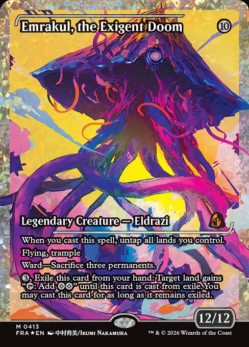 MTG Emrakul, the Exigent Doom FRA 413 Japan Showcase Fracture Foil front
