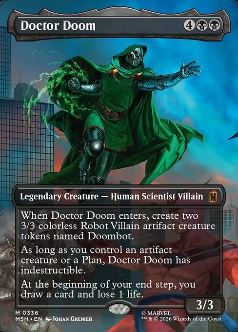 MTG Doctor Doom MSH 336 Borderless Scene Nonfoil