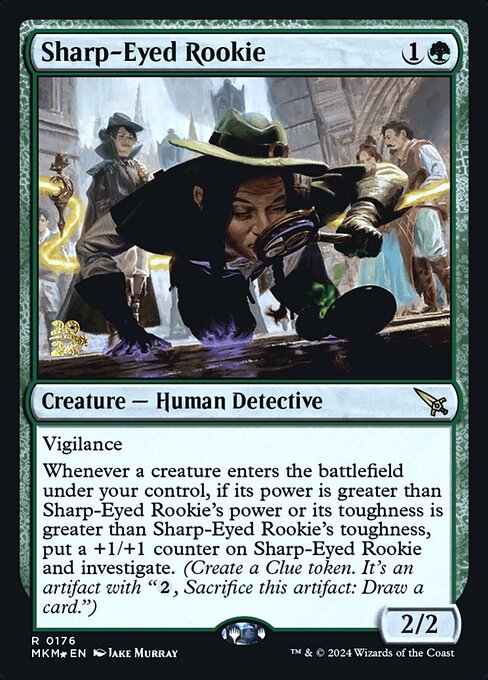 MTG Sharp-Eyed Rookie PMKM 176s Prerelease Foil