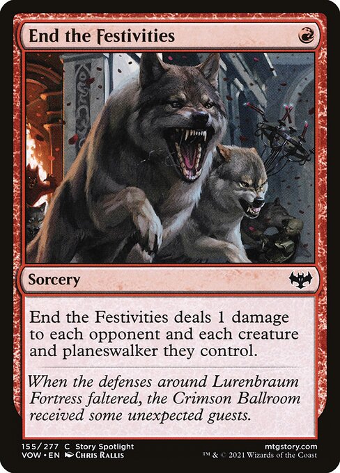 MTG End the Festivities VOW 155 Standard Nonfoil front