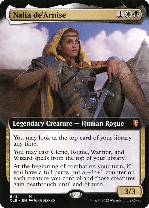 MTG Nalia de'Arnise CLB 643 Extended Art Foil