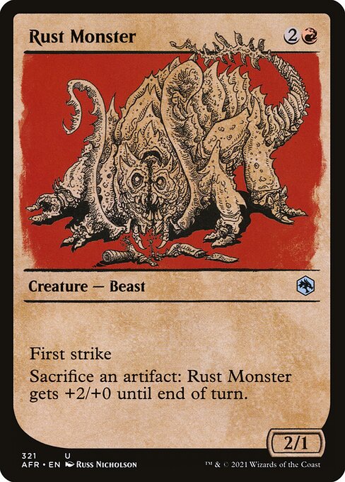 MTG Rust Monster AFR 321 Rulebook Showcase Foil