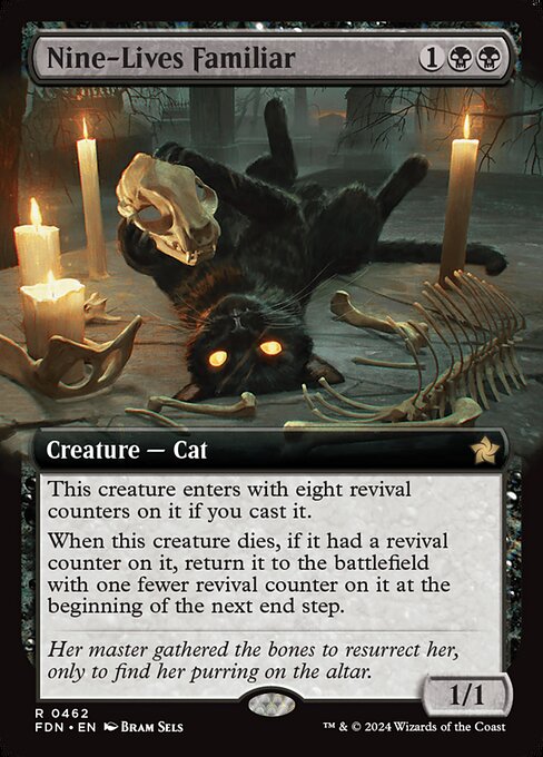MTG Nine-Lives Familiar FDN 462 Extended Art Foil