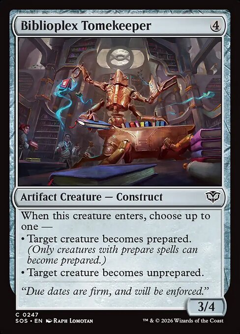 MTG Biblioplex Tomekeeper SOS 247 Regular Foil