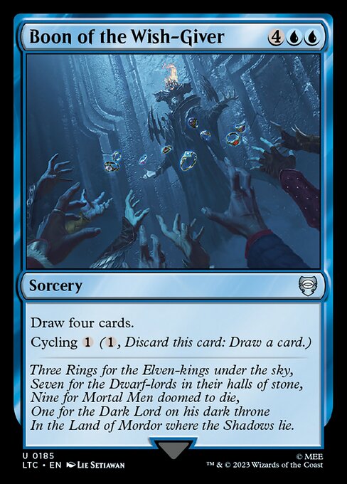 MTG Boon of the Wish-Giver LTC 185 Alternate Art Nonfoil