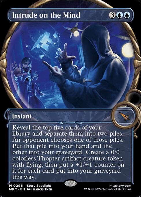MTG Intrude on the Mind MKM 296 Showcase Magnified Nonfoil
