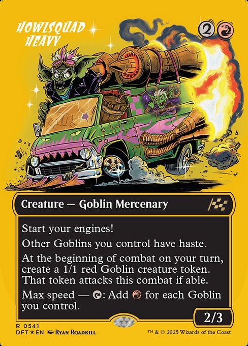 MTG Howlsquad Heavy DFT 541 Borderless Rude Rider First-Place Foil