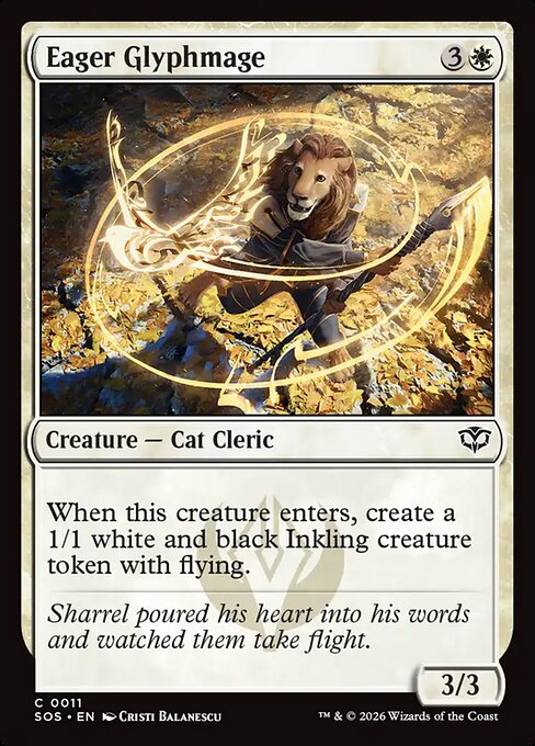 MTG Eager Glyphmage SOS 011 Regular Foil