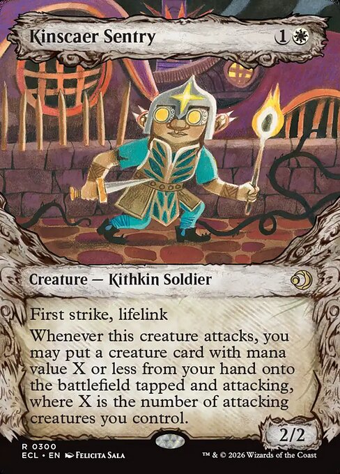 MTG Kinscaer Sentry ECL 300 Borderless Nonfoil