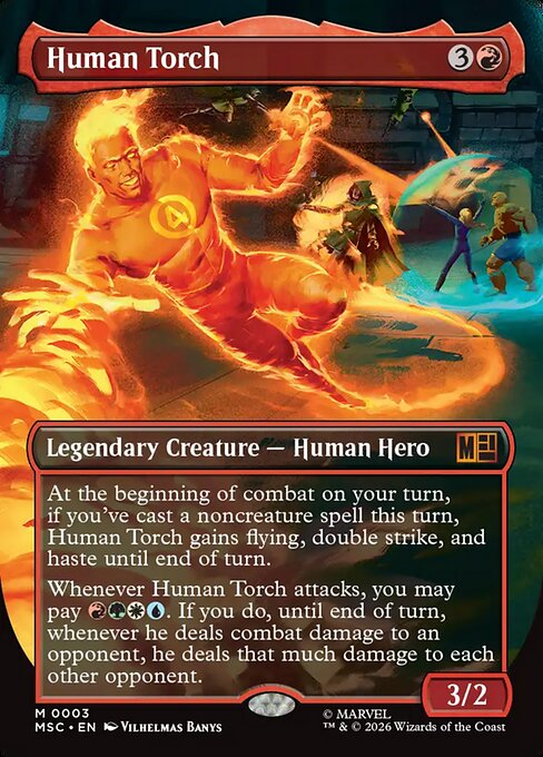 MTG Human Torch MSC 003 Borderless Nonfoil