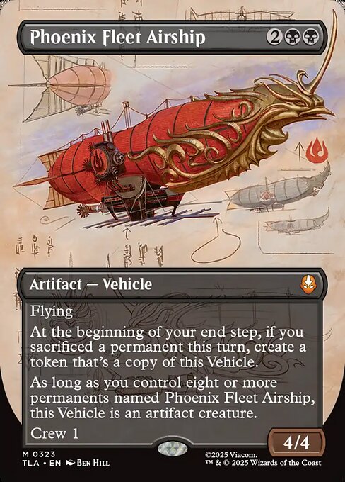 MTG Phoenix Fleet Airship TLA 323 Borderless Field Notes Nonfoil
