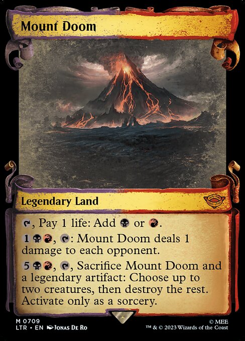 MTG Mount Doom LTR 709 Showcase Scrolls of Middle-earth Silver Foil
