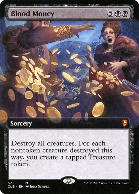 MTG Blood Money CLB 571 Extended Art Foil