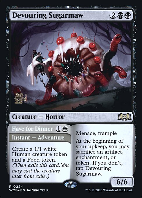 MTG Devouring Sugarmaw // Have for Dinner PWOE 224s Prerelease Foil